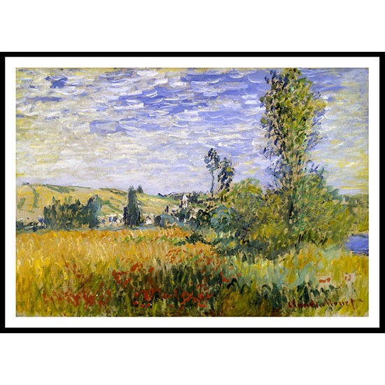 Landscape at Vetheuil 1880, A New Print Of a Painting By Adolphe Monet