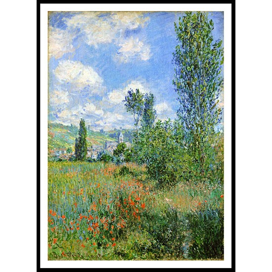 Lane in the Poppy Fields Ile Saint Martin 1880, A New Print Of a Painting By Adolphe Monet