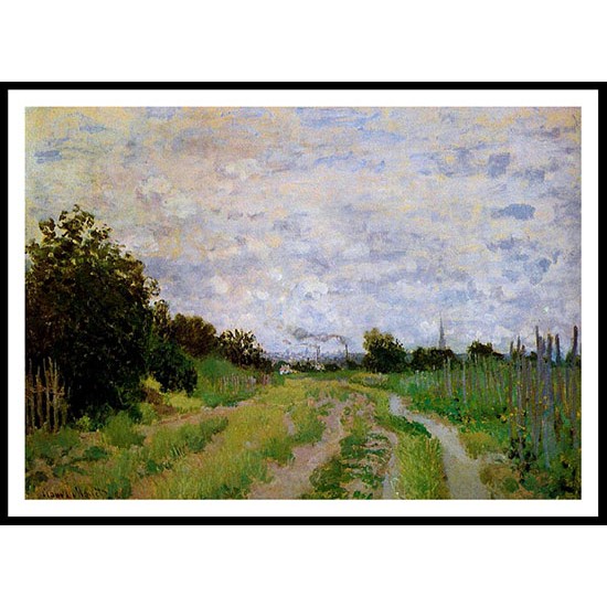 Lane in the Vineyards at Argenteuil 1872, A New Print Of a Painting By Adolphe Monet