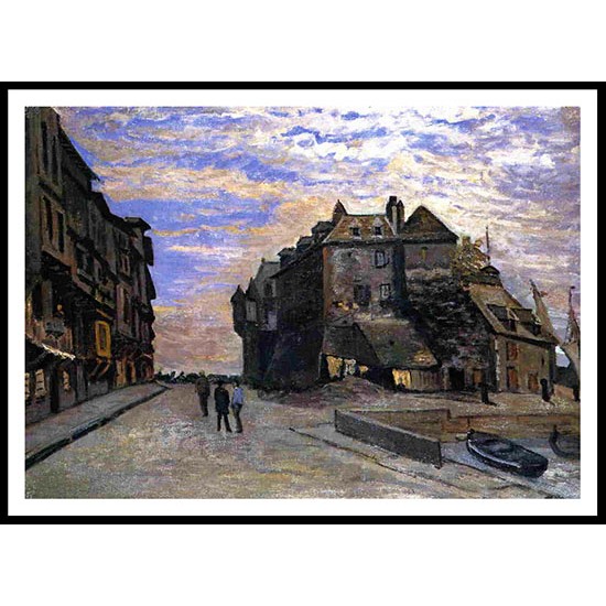 Le Lieutenance at Honfleur 1864, A New Print Of a Painting By Adolphe Monet