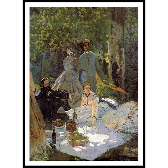 Luncheon on the Grass Center Panel 1865, A New Print Of a Painting By Adolphe Monet