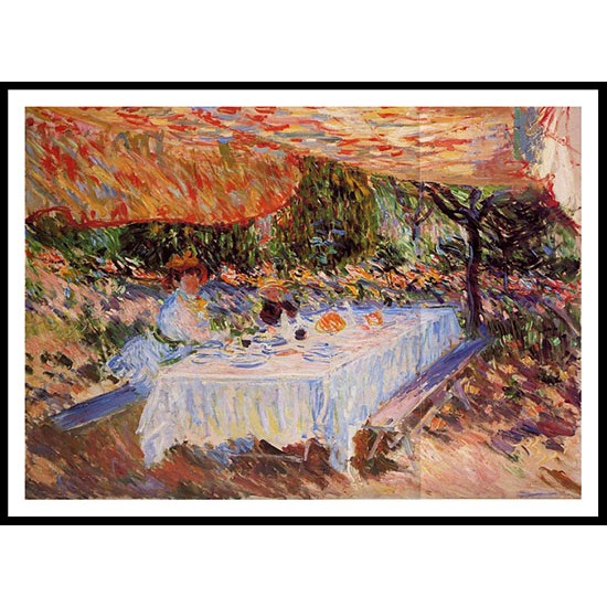 Luncheon under the Canopy 1883, A New Print Of a Painting By Adolphe Monet