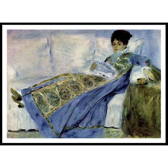 Madame Monet on the Divan, A New Print Of a Painting By Adolphe Monet