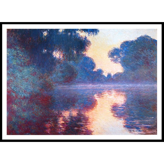 Misty Morning on the Seine in Bue 1897, A New Print Of a Painting By Adolphe Monet