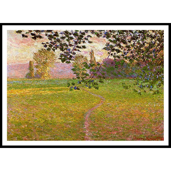 Morning Landscape Giverny 1888, A New Print Of a Painting By Adolphe Monet