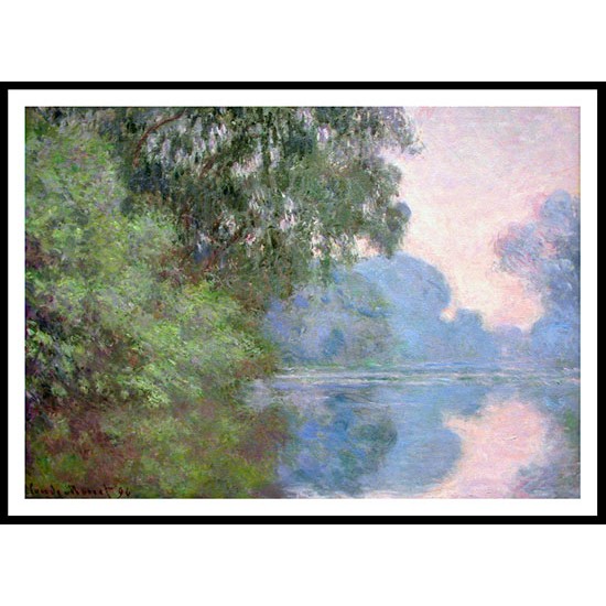 Morning on the Seine near Giverny 1897, A New Print Of a Painting By Adolphe Monet