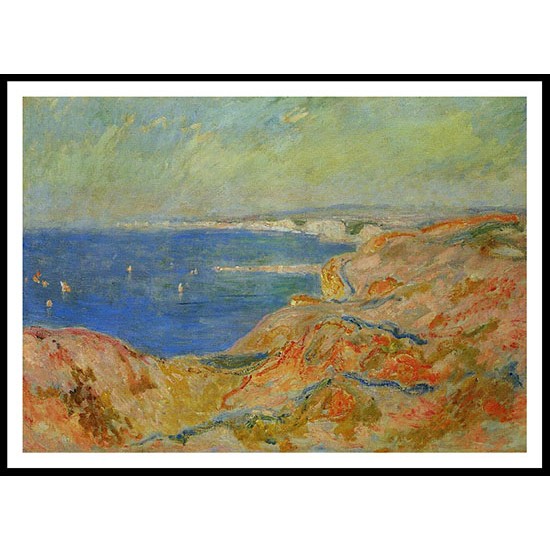 On the Cliff near Dieppe 1897, A New Print Of a Painting By Adolphe Monet