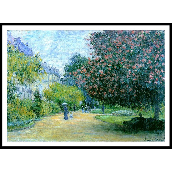 Parc Monceau 1876, A New Print Of a Painting By Adolphe Monet