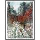 Path through the Forest Snow Effect 1870, A New Print Of a Painting By Adolphe Monet