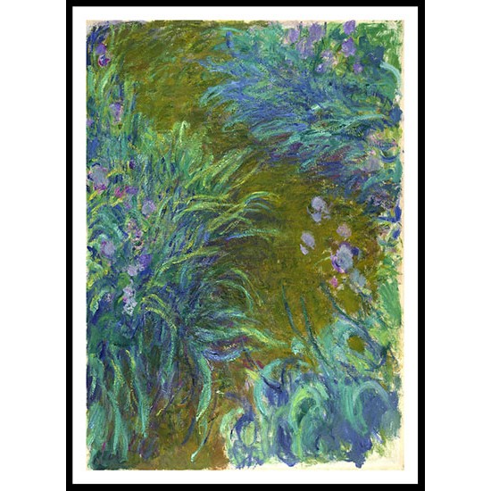 Path through the Irises 02 1914 17, A New Print Of a Painting By Adolphe Monet