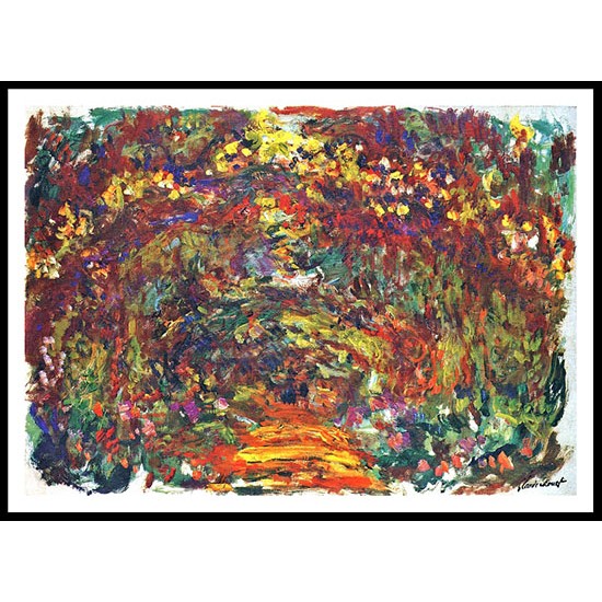 Path under the Rose Trellises Giverny 1920 22, A New Print Of a Painting By Adolphe Monet