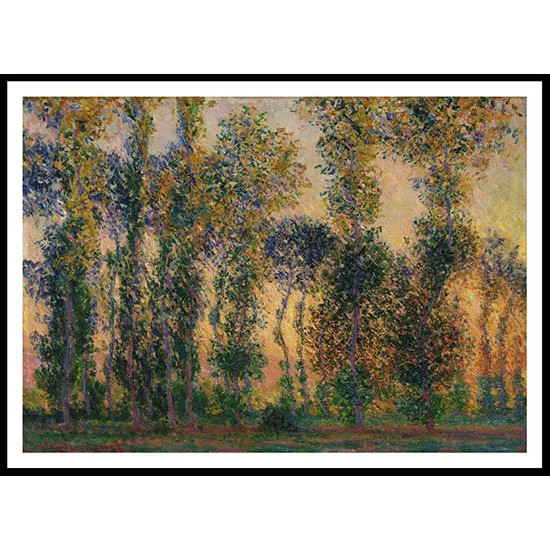 Poplars at Giverny 1888, A New Print Of a Painting By Adolphe Monet