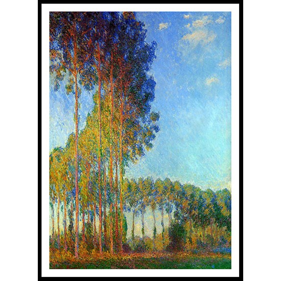 Poplars on the Banks of the River Epte Seen from the Marsh 1891 92.jpeg, A New Print Of a Painting By Adolphe Monet