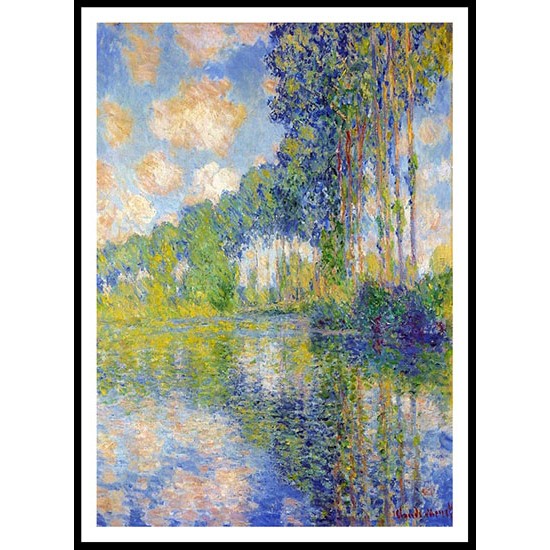 Poplars on the Epte 1891, A New Print Of a Painting By Adolphe Monet