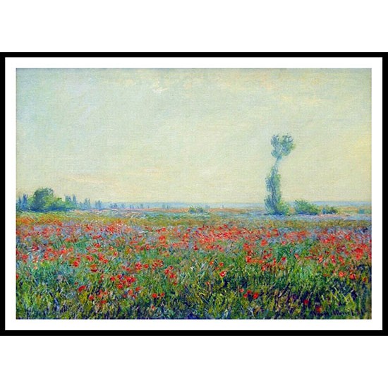 Poppy Field 1881, A New Print Of a Painting By Adolphe Monet