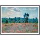 Poppy Field in Giverny 03 1890, A New Print Of a Painting By Adolphe Monet