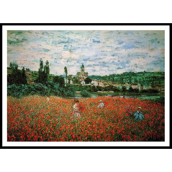 Poppy Field near Vetheuil 1879, A New Print Of a Painting By Adolphe Monet