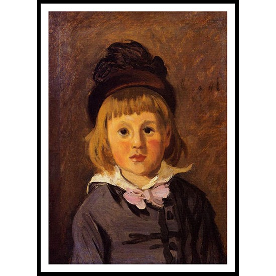 Portrait of Jean Monet Wearing a Hat with a Pompom 1869, A New Print Of a Painting By Adolphe Monet