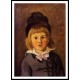 Portrait of Jean Monet Wearing a Hat with a Pompom 1869, A New Print Of a Painting By Adolphe Monet