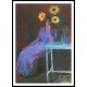 Portrait of Suzanne Hoschede with Sunflowers 1890, A New Print Of a Painting By Adolphe Monet