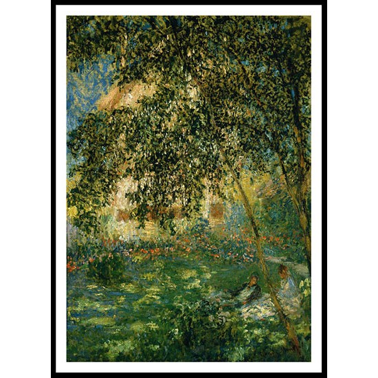 Relaxing in the Garden Argenteuil 1876, A New Print Of a Painting By Adolphe Monet