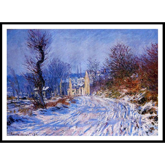 Road to Giverny in Winter 1885, A New Print Of a Painting By Adolphe Monet