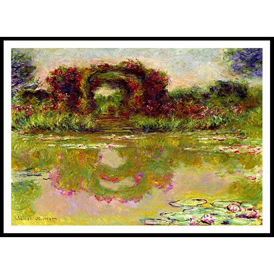 Rose Arches at Giverny 1913, A New Print Of a Painting By Adolphe Monet