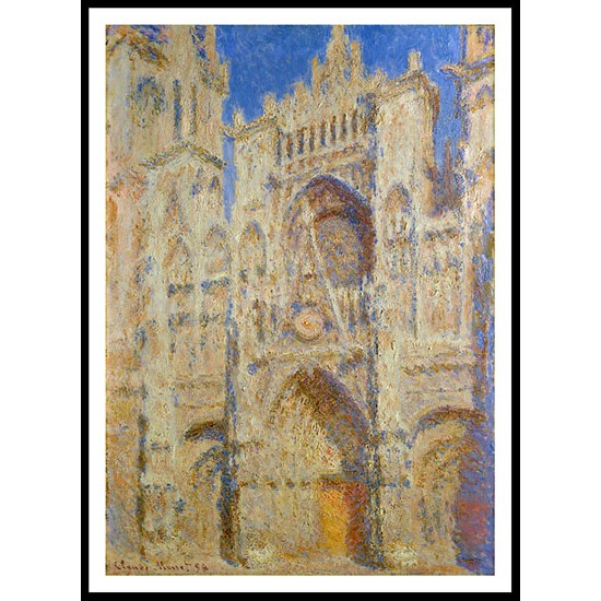 Rouen Cathedral Portal in the Sun 1894, A New Print Of a Painting By Adolphe Monet