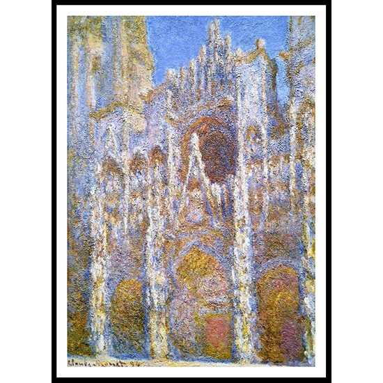 Rouen Cathedral Sunlight Effect 1894, A New Print Of a Painting By Adolphe Monet