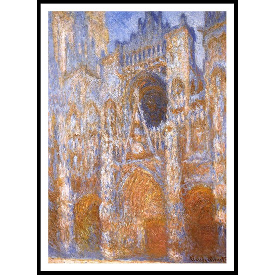 Rouen Cathedral The Portal at Midday 1893, A New Print Of a Painting By Adolphe Monet