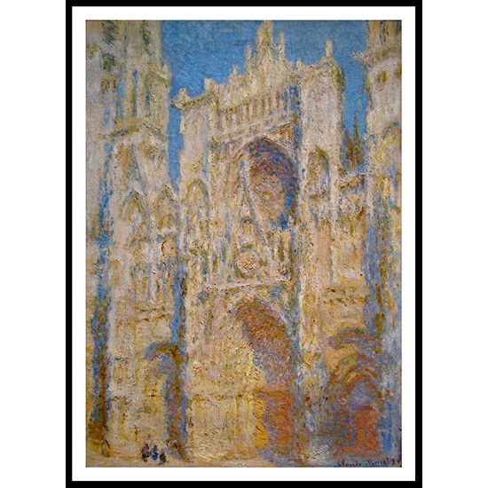 Rouen Cathedral West Facade Sunlight 1894, A New Print Of a Painting By Adolphe Monet