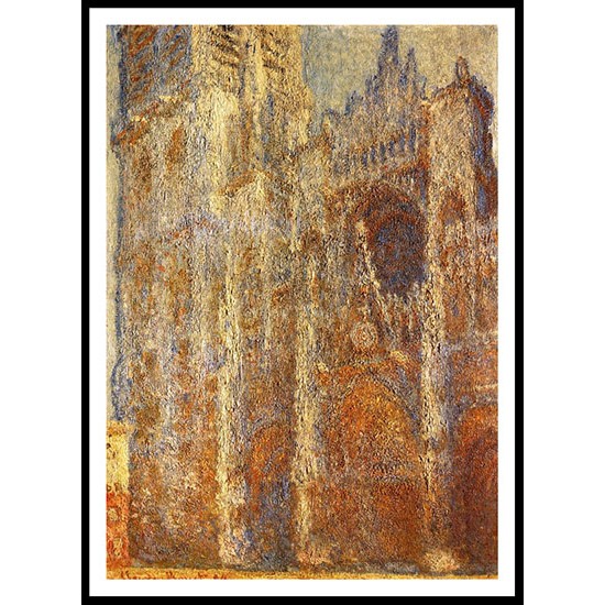 Rouen Cathedral at Noon 1894, A New Print Of a Painting By Adolphe Monet