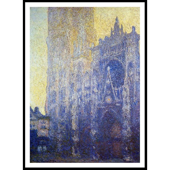 Rouen Cathedral the Portal Morning Effect 1894, A New Print Of a Painting By Adolphe Monet