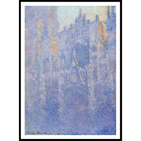 Rouen Cathedral the Portal Morning Fog 1894, A New Print Of a Painting By Adolphe Monet