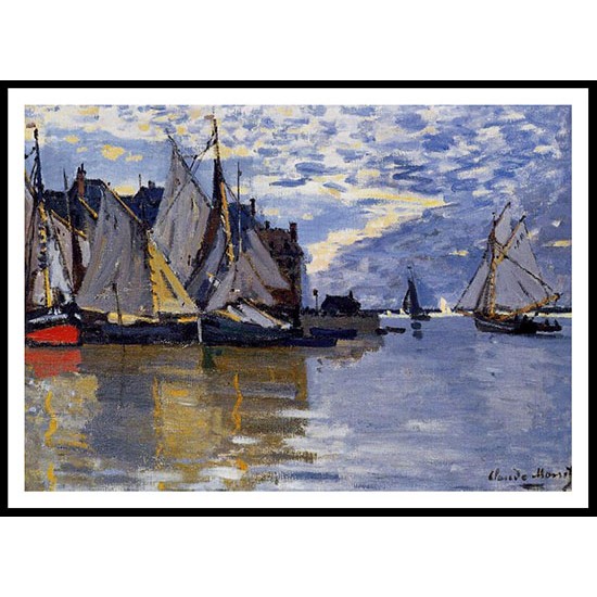 Sailboats 1864 66, A New Print Of a Painting By Adolphe Monet