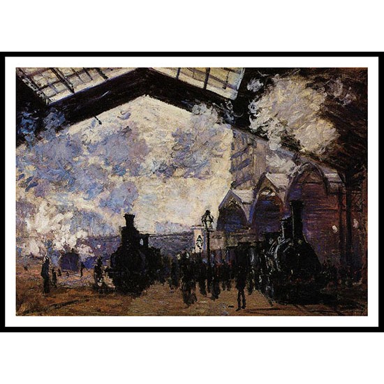 Saint Lazare Station Exterior View 1877, A New Print Of a Painting By Adolphe Monet