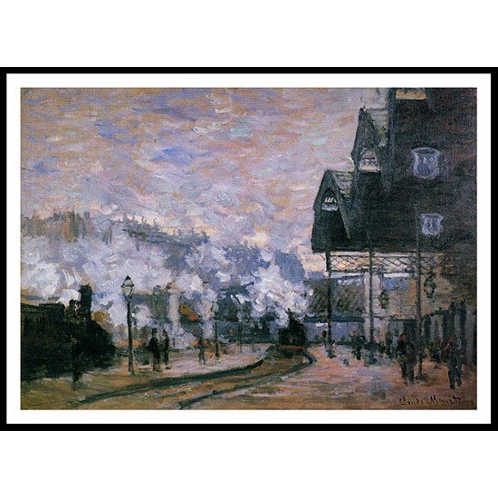 Saint Lazare Station the Western Region Goods Sheds 1877, A New Print Of a Painting By Adolphe Monet