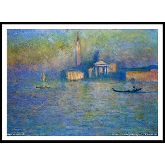 San Giorgio Maggiore Twilight 1908, A New Print Of a Painting By Adolphe Monet