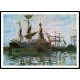 Ships in Harbor 1873, A New Print Of a Painting By Adolphe Monet