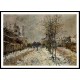 Snow Effect The Boulevard de Pontoise at Argenteuil 1875, A New Print Of a Painting By Adolphe Monet