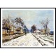 Snow Effect The Road to Louveciennes, A New Print Of a Painting By Adolphe Monet