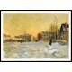 Snow Effect The Street in Argentuil 1875, A New Print Of a Painting By Adolphe Monet