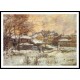 Snow Effect With Setting Sun 1875, A New Print Of a Painting By Adolphe Monet