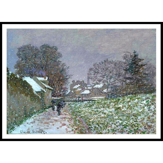 Snow at Argenteuil 02 1874, A New Print Of a Painting By Adolphe Monet