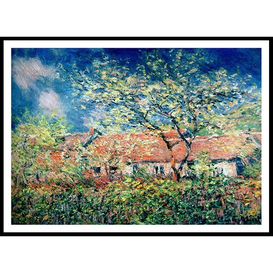 Springtime at Giverny 1886, A New Print Of a Painting By Adolphe Monet