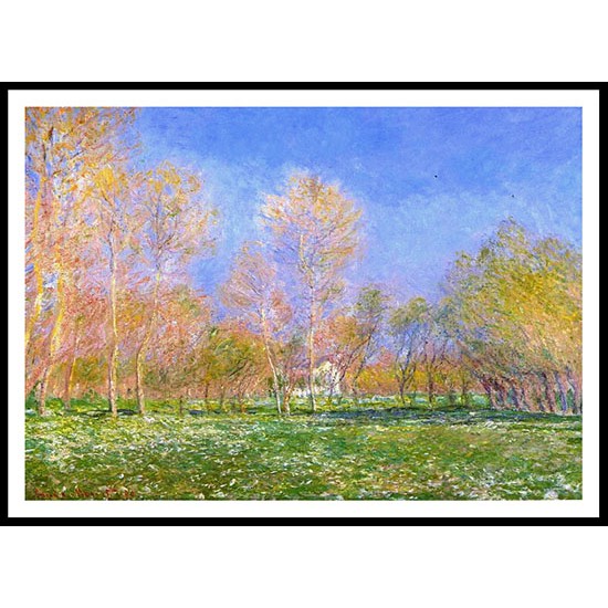 Springtime in Giverny 1890, A New Print Of a Painting By Adolphe Monet