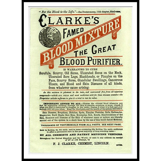 Blood Purifier, A New Print Of a Vintage Advert