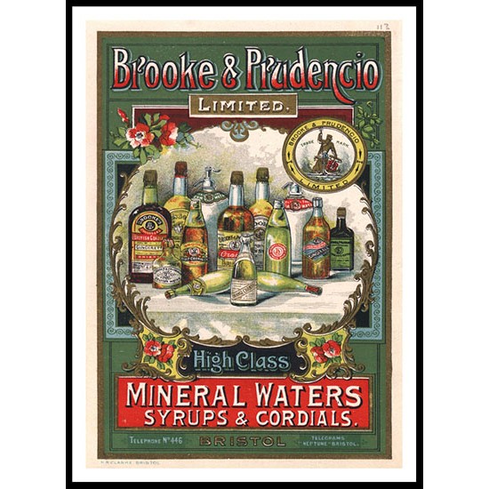 Mineral Waters 1800s, A New Print Of a Vintage Advert