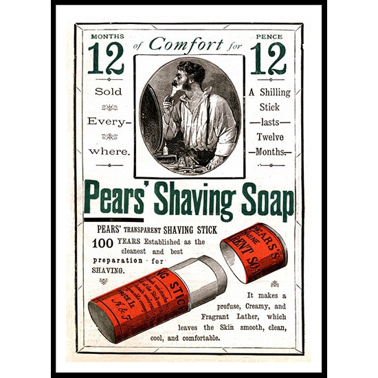 Pears 01 1884, A New Print Of a Vintage Advert