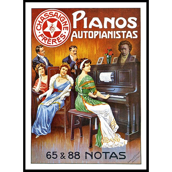 Pianos Autopianistas, A New Print Of a Vintage Advert